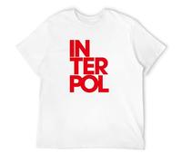 ADAMF WRNNUP Men's Interpol Stacked El Pintor Antics Turn Bright Lights Band T-Shirts White M