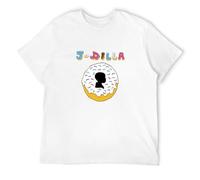 ADAMF WRNNUP Men's J Dilla Music Fan Supporter T-Shirts White L