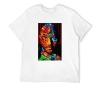 ADAMF WRNNUP Men's Joe Rogan Reaching Out from The Kali Yuga Dmn Black T-Shirts White XL