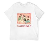 ADAMF WRNNUP Men's Limited Turnstile Love Connection American Hardcore Punk Band T-Shirts White M