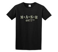 ADAMF WRNNUP Men's Mash 1970'S War Comedy TV Series Distressed T Shirt T-Shirts Black M