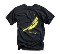 ADAMF WRNNUP Men's Naku Andy Warhol Banana Black T-Shirts Black S