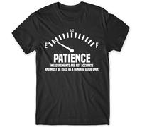 ADAMF WRNNUP Men's Patience is Running Out Funny Mens Black T-Shirts Black L