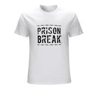 ADAMF WRNNUP Men's Prison Break. TV Series T-Shirts White XL