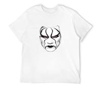 ADAMF WRNNUP Men's Sting Face Retro Wrestling TV Show Mens Top T-Shirts White XL