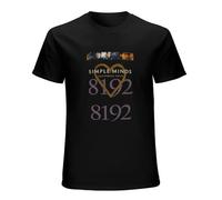 ADAMF WRNNUP Simple Minds Glittering Prize 8192 Short Sleeves Men's Classic T Shirt Black L
