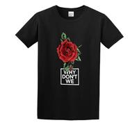 ADAMF WRNNUP Why We Dont Merchandise Red Rose -Men's Cotton T-Shirt Black 3XL