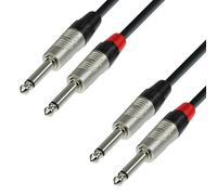 Adam Hall Cables 4 STAR TPP 0300 - Câble Audio REAN 2 x Jack 6,35 mm mono vers 2 x Jack 6,35 mm mono 3 m