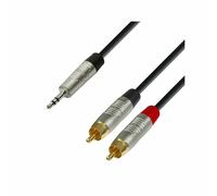 ADAMHALL Câble Audio REAN 3,5Mm Jack Stéréo Vers 2X Cinch Mâle 6M