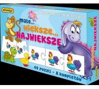 ADAMIGO Puzzle éducatif Animaux - petit, plus grand, le plus grand 8x5 pièces
