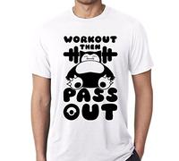 AdamimyClay® Raw T-Shirt's Workout Then Pass Out Funny Snorlax Men's T-Shirt [X-Large]