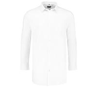ADAMO Chemise à manches longues Comfort Fit pour homme série « John » en grandes tailles de 2XL à 10XL, Blanc., 4XL