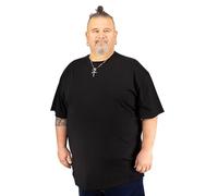 ADAMO Lot de 2 t-shirts à col rond Comfort Fit et tailles jusqu'à 16XL, Noir , 18XL Plus