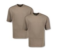 ADAMO Lot de 2 t-shirts bleu marine grande taille 18XL, kaki, 6XL grande taille