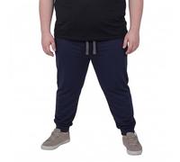 ADAMO Pantalon de jogging long avec poignets et fermeture éclair pour hommes jusqu'à la grande taille 14XL, bleu marine, 14XL Große Größen