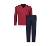 ADAMO Pyjama long pour homme, grandes tailles jusqu'à 10XL, rouge bordeaux, 8XL
