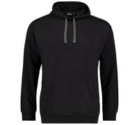 ADAMO Sweat-shirt à capuche et poche kangourou pour homme, série SANTORIN jusqu'à la grande taille 14XL, Noir , 10XL grande taille