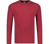 ADAMO T-shirt basique à manches longues pour homme Bordeaux Col rond Taille 12XL - Rouge - 9XL grande taille