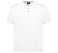ADAMO T-shirt Regular Fit modèle Silas avec boutonnière en grandes tailles 2XL à 10XL Blanc, Blanc., 8XL