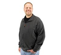 ADAMO Veste de survêtement pour homme en grandes tailles 2XL-14XL avec fermeture éclair, Anthracite, 12XL grande taille