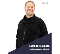 ADAMO Veste de survêtement pour homme, grande taille, série Kreta 2XL-14XL avec fermeture éclair, Noir , 8XL