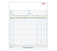 Adams C8100 Carnet de commande 21 x 27 cm, 3 parties, sans carbone, blanc, canari, rose