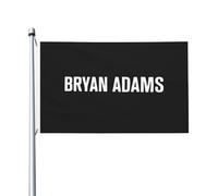 Adams Canadian rock Singer Bryan Drapeau Double Face 3x5FT - Décoration Murale Intérieur Extérieur - Tapisserie Chambre Concert Musique - Accessoire Déco Jardin Balcon Fête Fans