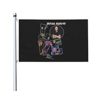 Adams Canadian rock Singer Bryan Drapeau Double Face 3x5FT - Décoration Murale Intérieur Extérieur - Tapisserie Chambre Concert Musique - Accessoire Déco Jardin Balcon Fête Fans