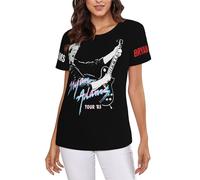 Adams Canadian Rock Singer Bryan T-Shirt Femme - Haut décontracté léger à Manches Courtes et col Ras du Cou - Tee-Shirt Mode Musique Rock - Vêtement Fans Concert et Cadeau XX-Large