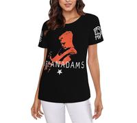 Adams Canadian Rock Singer Bryan T-Shirt Femme - Haut décontracté léger à Manches Courtes et col Ras du Cou - Tee-Shirt Mode Musique Rock - Vêtement Fans Concert et Cadeau XX-Large