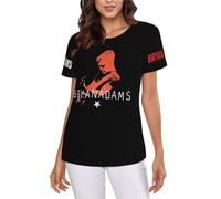 Adams Canadian Rock Singer Bryan T-Shirt Femme - Haut décontracté léger à Manches Courtes et col Ras du Cou - Tee-Shirt Mode Musique Rock - Vêtement Fans Concert et Cadeau XX-Large