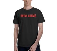 Adams Canadian Rock Singer Bryan T-Shirt Homme Coton Classique - T-Shirt Musique Rock Légende - Haut Décontracté à Manches Courtes et Col Rond - Vêtements de Fans de Concert et Cadeau Medium