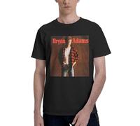 Adams Canadian Rock Singer Bryan T-Shirt Homme Coton Classique - T-Shirt Musique Rock Légende - Haut Décontracté à Manches Courtes et Col Rond - Vêtements de Fans de Concert et Cadeau Medium