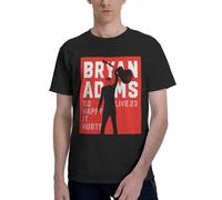 Adams Canadian Rock Singer Bryan T-Shirt Homme Coton Classique - T-Shirt Musique Rock Légende - Haut Décontracté à Manches Courtes et Col Rond - Vêtements de Fans de Concert et Cadeau 5X-Large