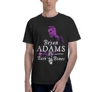 Adams Canadian Rock Singer Bryan T-Shirt Homme Coton Classique - T-Shirt Musique Rock Légende - Haut Décontracté à Manches Courtes et Col Rond - Vêtements de Fans de Concert et Cadeau Medium