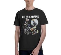 Adams Canadian Rock Singer Bryan T-Shirt Homme Coton Classique - T-Shirt Musique Rock Légende - Haut Décontracté à Manches Courtes et Col Rond - Vêtements de Fans de Concert et Cadeau Medium