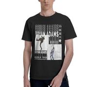 Adams Canadian Rock Singer Bryan T-Shirt Homme Coton Classique - T-Shirt Musique Rock Légende - Haut Décontracté à Manches Courtes et Col Rond - Vêtements de Fans de Concert et Cadeau 5X-Large