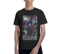 Adams Canadian Rock Singer Bryan T-Shirt Homme Coton Classique - T-Shirt Musique Rock Légende - Haut Décontracté à Manches Courtes et Col Rond - Vêtements de Fans de Concert et Cadeau 3X-Large