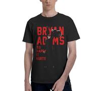 Adams Canadian Rock Singer Bryan T-Shirt Homme Coton Classique - T-Shirt Musique Rock Légende - Haut Décontracté à Manches Courtes et Col Rond - Vêtements de Fans de Concert et Cadeau Medium