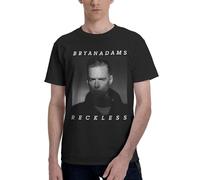 Adams Canadian Rock Singer Bryan T-Shirt Homme Coton Classique - T-Shirt Musique Rock Légende - Haut Décontracté à Manches Courtes et Col Rond - Vêtements de Fans de Concert et Cadeau Medium
