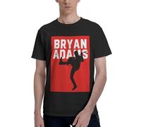 Adams Canadian Rock Singer Bryan T-Shirt Homme Coton Classique - T-Shirt Musique Rock Légende - Haut Décontracté à Manches Courtes et Col Rond - Vêtements de Fans de Concert et Cadeau X-Large