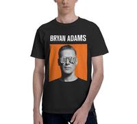 Adams Canadian Rock Singer Bryan T-Shirt Homme Coton Classique - T-Shirt Musique Rock Légende - Haut Décontracté à Manches Courtes et Col Rond - Vêtements de Fans de Concert et Cadeau 5X-Large