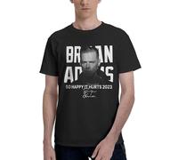 Adams Canadian Rock Singer Bryan T-Shirt Homme Coton Classique - T-Shirt Musique Rock Légende - Haut Décontracté à Manches Courtes et Col Rond - Vêtements de Fans de Concert et Cadeau Medium