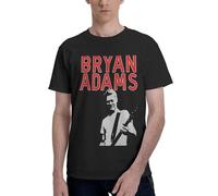 Adams Canadian Rock Singer Bryan T-Shirt Homme Coton Classique - T-Shirt Musique Rock Légende - Haut Décontracté à Manches Courtes et Col Rond - Vêtements de Fans de Concert et Cadeau Medium