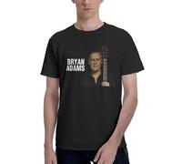 Adams Canadian Rock Singer Bryan T-Shirt Homme Coton Classique - T-Shirt Musique Rock Légende - Haut Décontracté à Manches Courtes et Col Rond - Vêtements de Fans de Concert et Cadeau Medium