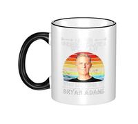 Adams Canadian rock Singer Bryan Tasse en céramique à bord coloré 330ml - Mug café et thé design rock - Vaisselle cadeau pour fans de musique - Accessoire cuisine et bureau