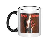 Adams Canadian rock Singer Bryan Tasse en céramique à bord coloré 330ml - Mug café et thé design rock - Vaisselle cadeau pour fans de musique - Accessoire cuisine et bureau