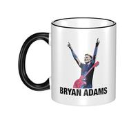 Adams Canadian rock Singer Bryan Tasse en céramique à bord coloré 330ml - Mug café et thé design rock - Vaisselle cadeau pour fans de musique - Accessoire cuisine et bureau