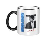 Adams Canadian rock Singer Bryan Tasse en céramique à bord coloré 330ml - Mug café et thé design rock - Vaisselle cadeau pour fans de musique - Accessoire cuisine et bureau