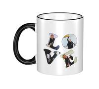Adams Canadian rock Singer Bryan Tasse en céramique à bord coloré 330ml - Mug café et thé design rock - Vaisselle cadeau pour fans de musique - Accessoire cuisine et bureau